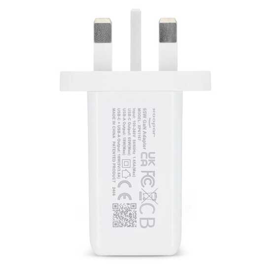 Xoopar ICE-G 65W GaN-Netzteil mit UK-Stecker
