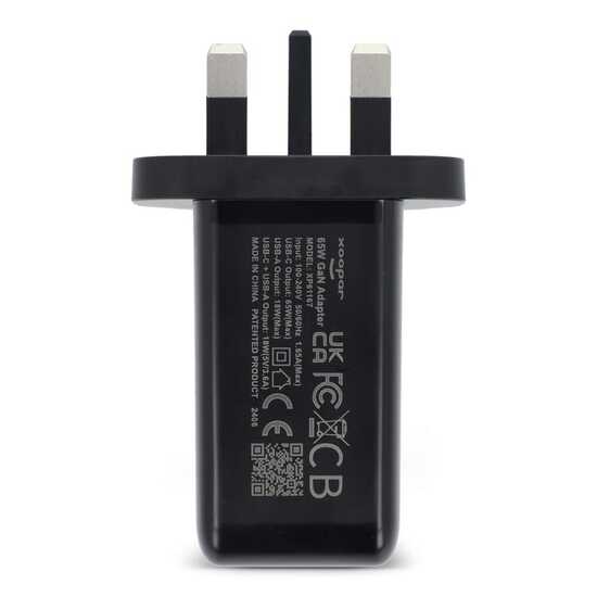 Xoopar ICE-G 65W GaN-Netzteil mit UK-Stecker