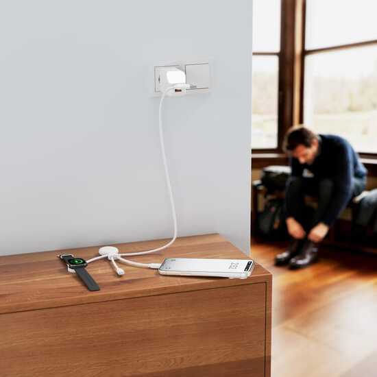Xoopar Mr. Bio Long Multi-Kabel für Apple/Samsung Watch 1 Meter