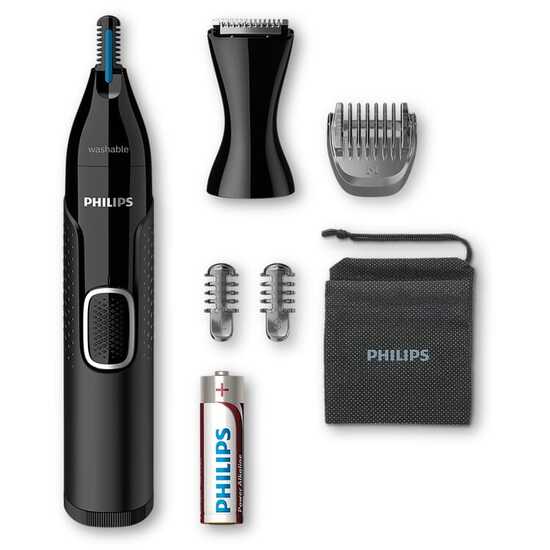 NT5650|Philips Nasen-, Ohren- und Augenbrauentrimmer mit 5 Zubehörteilen