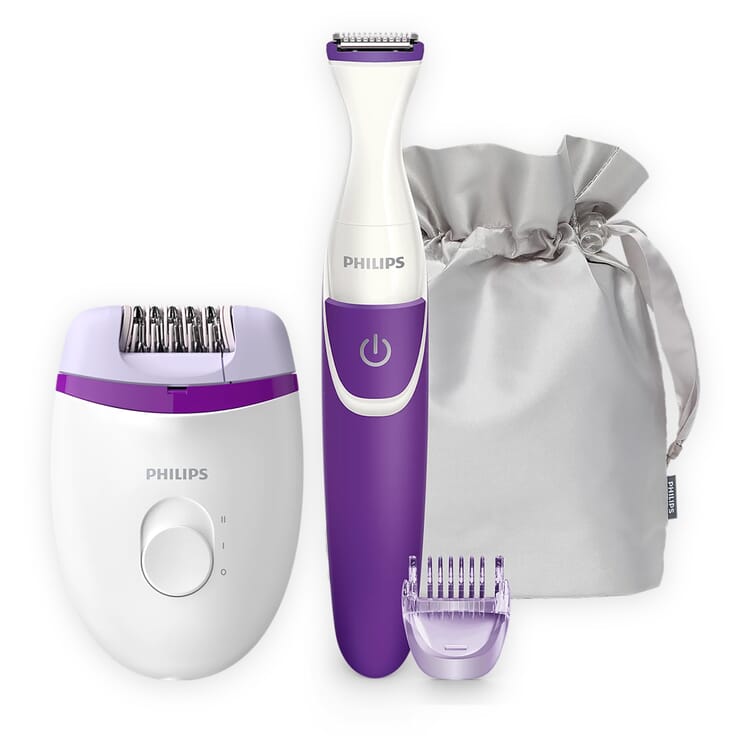 BRP505|Philips Satinelle Kompakt-Epilierer mit Kabel & kabellosem Bikini-Trimmer