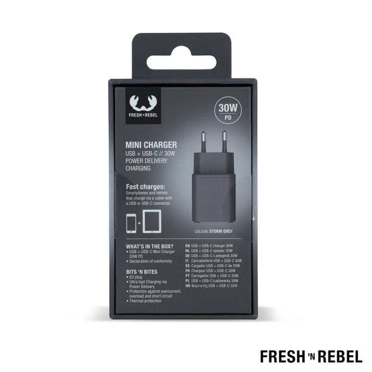 2WC30 I Fresh 'n Rebel Mini Charger USB-C + A PD // 30W