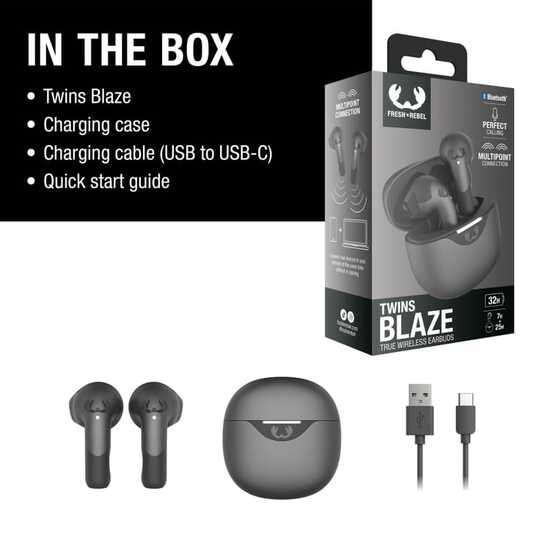 3TW2200 I Fresh 'n Rebel Twins Blaze - True Wireless earbuds with ENC