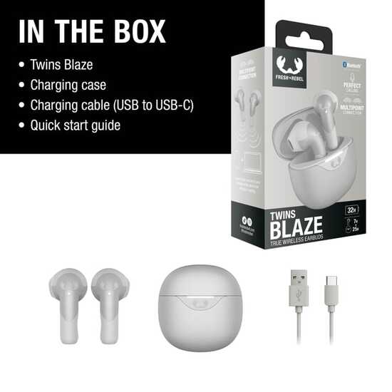 3TW2200 I Fresh 'n Rebel Twins Blaze - True Wireless earbuds with ENC
