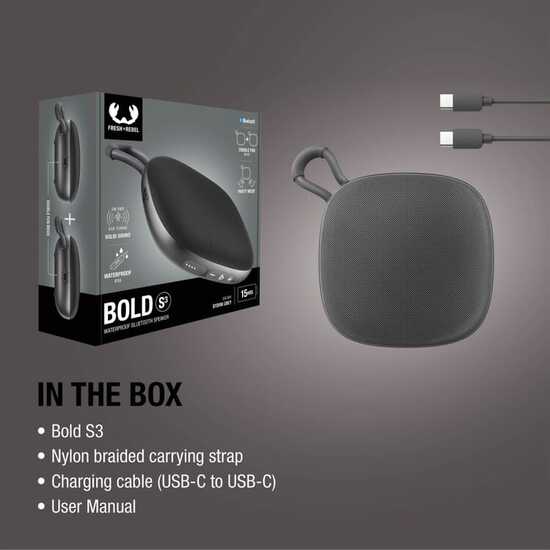 Fresh n Rebel Bold S3 wasserdichter Bluetooth-Lautsprecher
