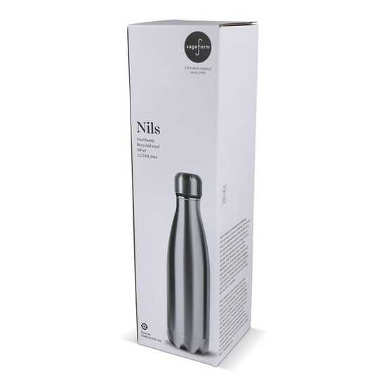 Sagaform Nils Stahlflasche Chrom 500 ml