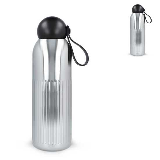 Sagaform Tekla Stahlisolierflasche Chrom (recycelt) 500 ml