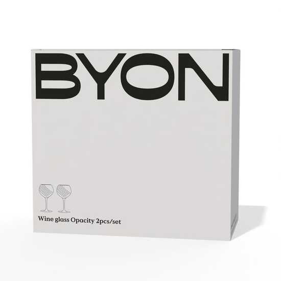 Byon Opacity 2er-Set Weingläser mit stilvollem Glasmuster 470ml