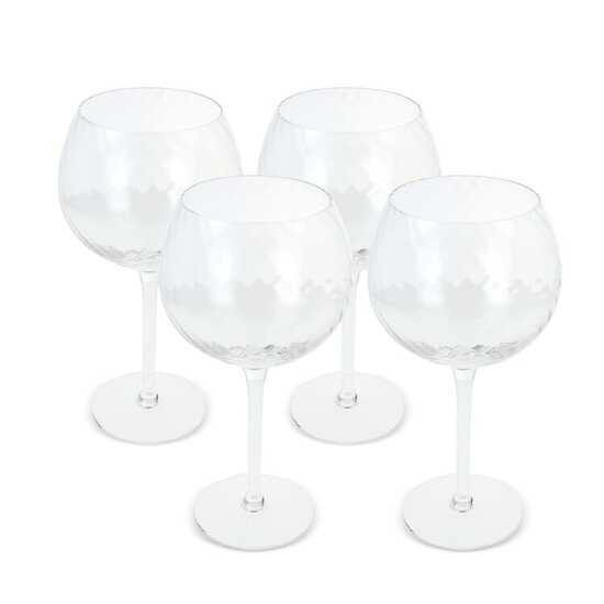 Byon Opacity 4er-Set Weingläser mit stilvollem Glasmuster 470ml