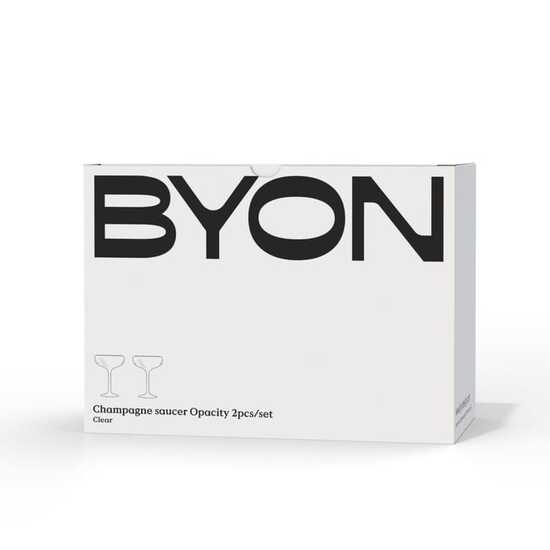 Byon Opacity 2er-Set Sektgläser mit stilvollem Glasmuster 300ml