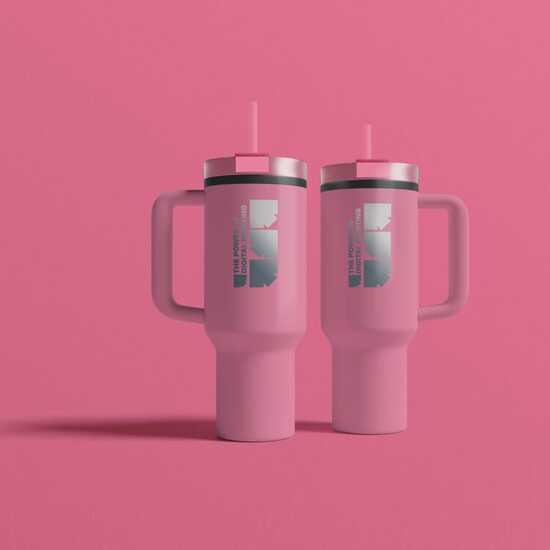 Miami Becher mit Henkel und Strohhalm 800ml
