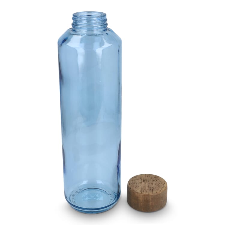 InSideOut Recycelte Glaswasserflasche ReuuZ mit Holzverschluss 650 ml