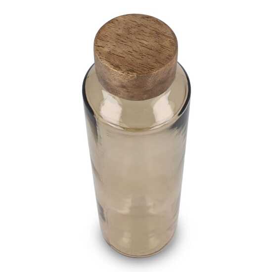 InSideOut Recycelte Glaswasserflasche ReuuZ mit Holzverschluss 650 ml