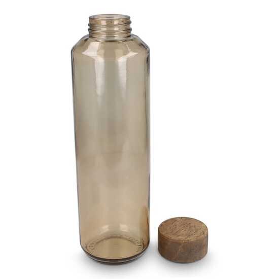 InSideOut Recycelte Glaswasserflasche ReuuZ mit Holzverschluss 650 ml