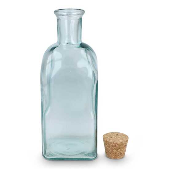 InSideOut Square Recycelte Glaswasserflasche ReuuZ mit Korkverschluss 500ml