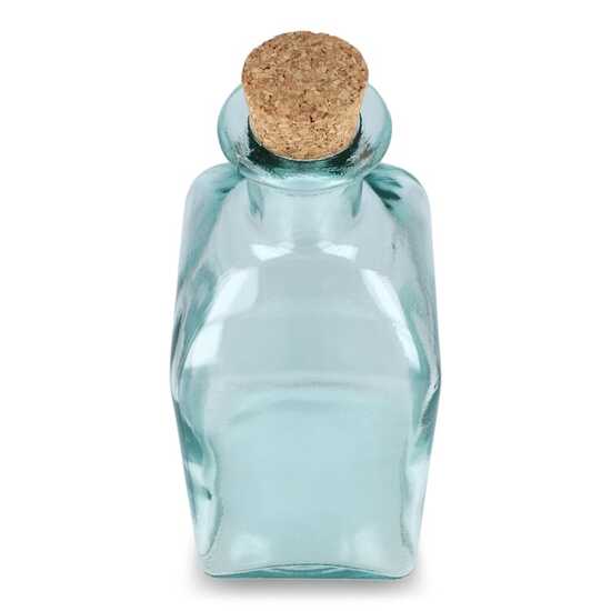 InSideOut Square Recycelte Glaswasserflasche ReuuZ mit Korkverschluss 1 l