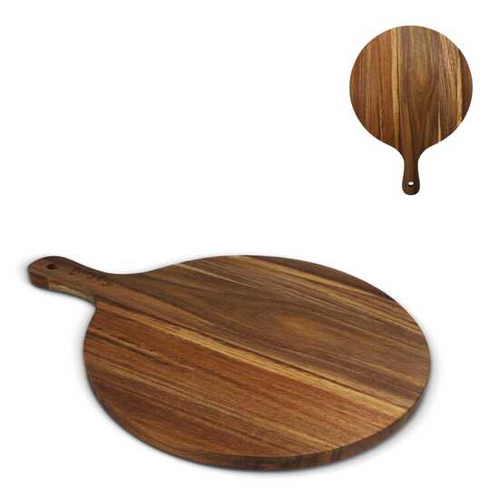 InSideOut Servierplatte aus Holz rund, 31,5cm