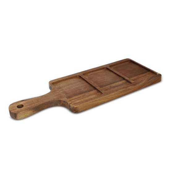 InSideOut Servierbrett aus Holz mit 3 Keramikschalen