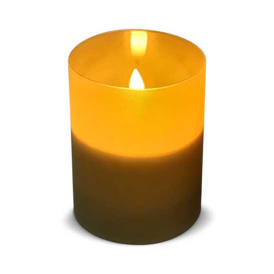 Nyelle Wiederaufladbare LED-Wachskerze im Glas