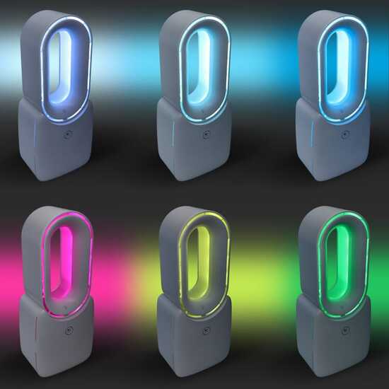 inSideOut Brislux – Rotorloser Softwind-Ventilator mit LED-Licht