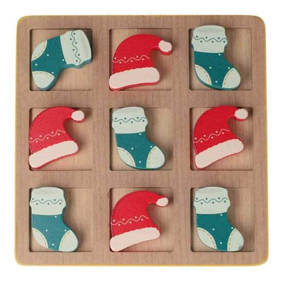 InSideOut Weihnachts-Tic-Tac-Toe aus Holz