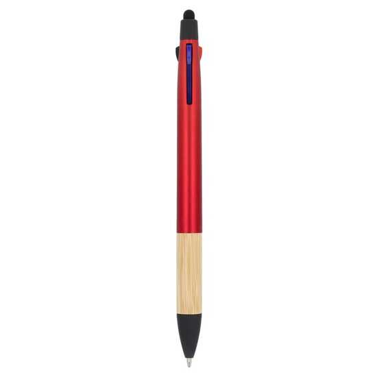 3-Farben-Stift mit Bambusgriff