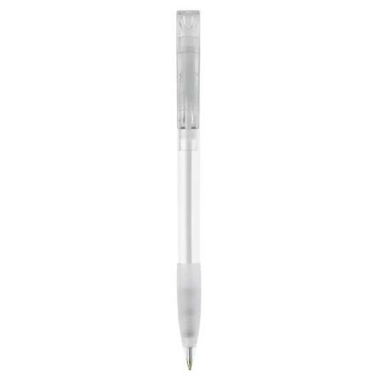 Kugelschreiber Nash Transparent mit Gummigriff