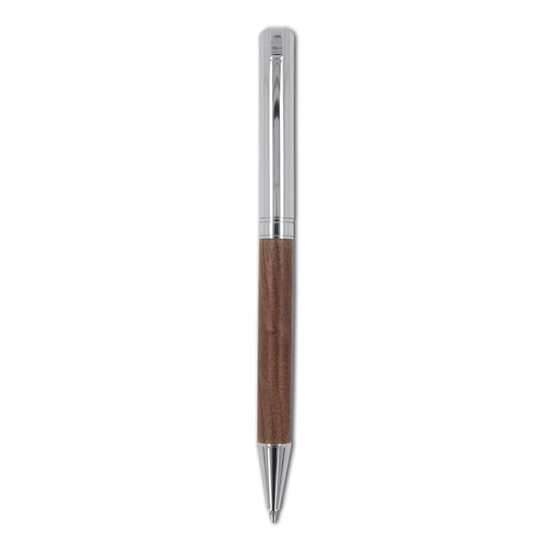 Set Kugelschreiber und Rollerball aus Metall Nussbaumholz in Geschenkbox
