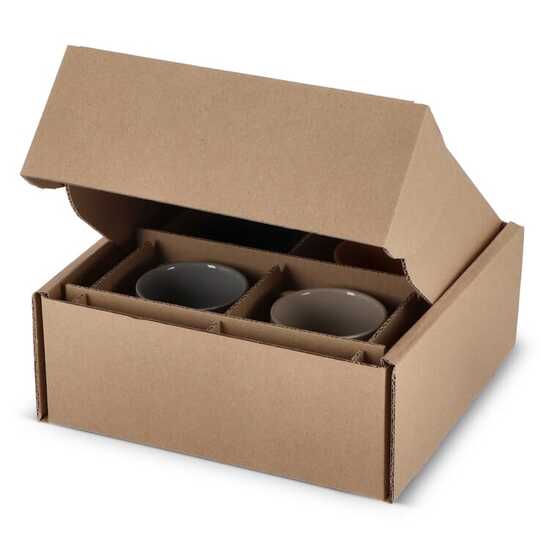 Individuelle Geschenkverpackung für 4 Tassen 24.3 x 24.3 x 9.9 cm