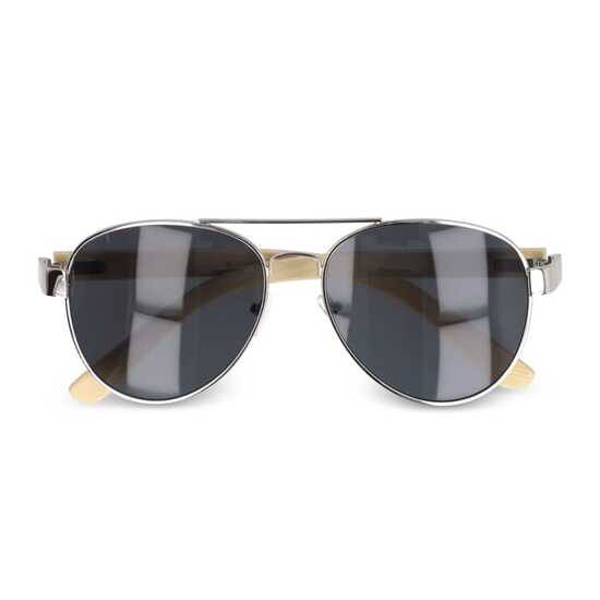 Piloten Sonnenbrille mit Bambus Bügeln