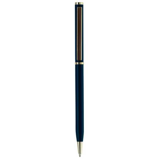 Metallkugelschreiber Slim mit Gold Applikation