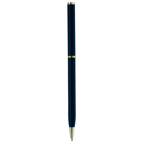 Metallkugelschreiber Slim mit Gold Applikation