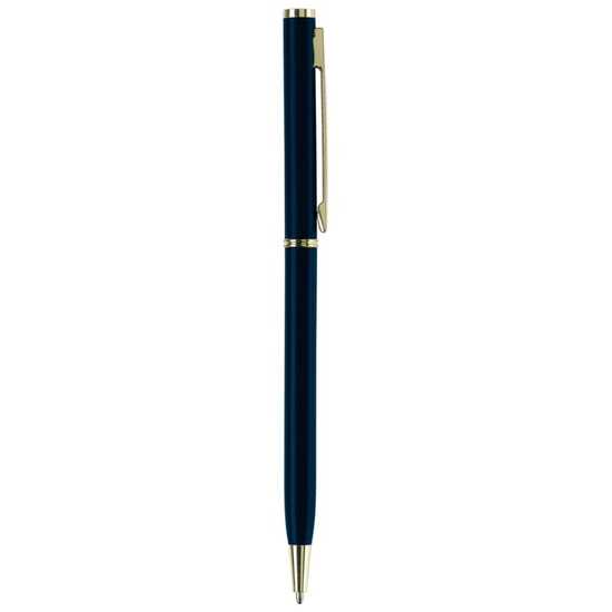 Metallkugelschreiber Slim mit Gold Applikation