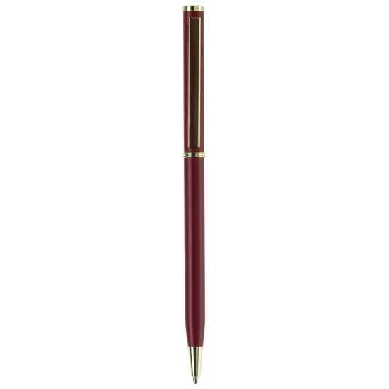 Metallkugelschreiber Slim mit Gold Applikation