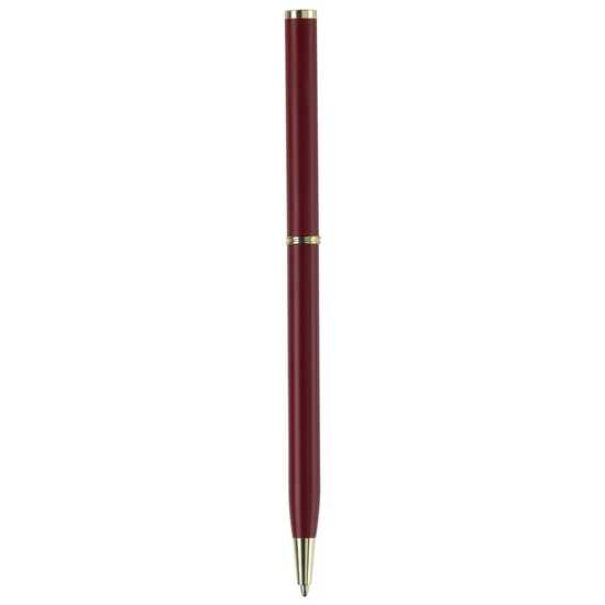 Metallkugelschreiber Slim mit Gold Applikation