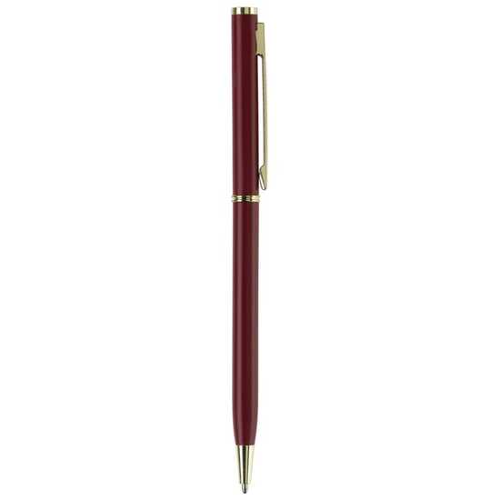 Metallkugelschreiber Slim mit Gold Applikation