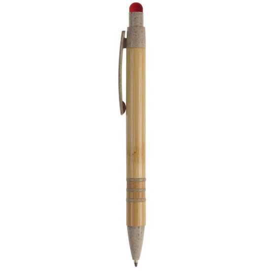 Kugelschreiber Bambus mit Touchpen und Weizenstroh Elementen