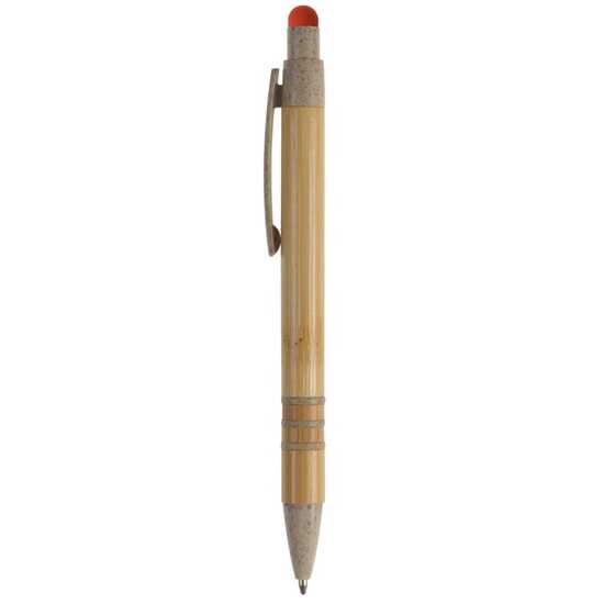 Kugelschreiber Bambus mit Touchpen und Weizenstroh Elementen