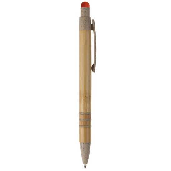 Kugelschreiber Bambus mit Touchpen und Weizenstroh Elementen
