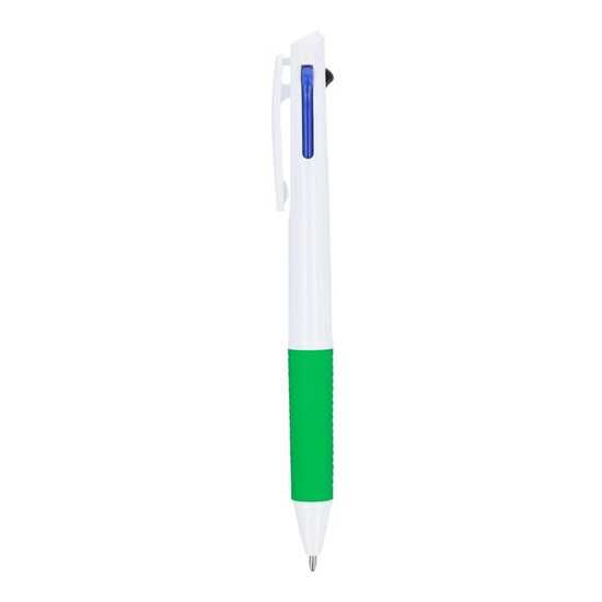 3-Farben-Stift mit Griffzone und Schlüsselband