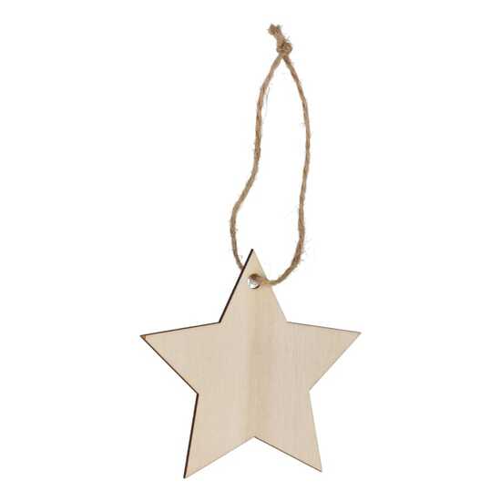 Sternförmiges Weihnachtsornament aus Holz