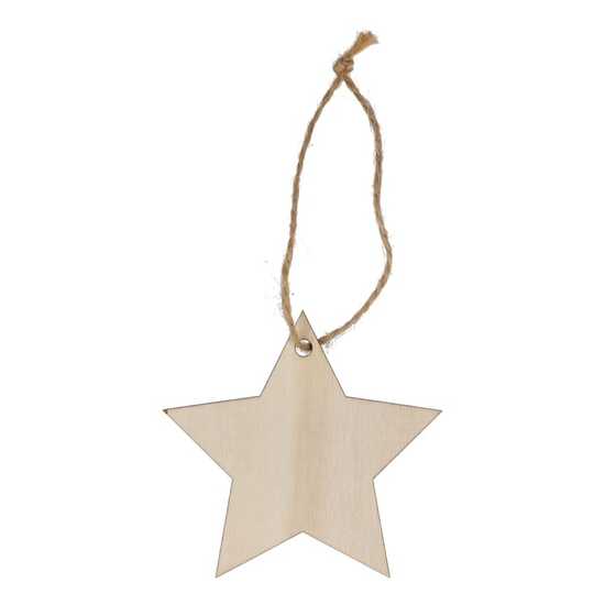 Sternförmiges Weihnachtsornament aus Holz