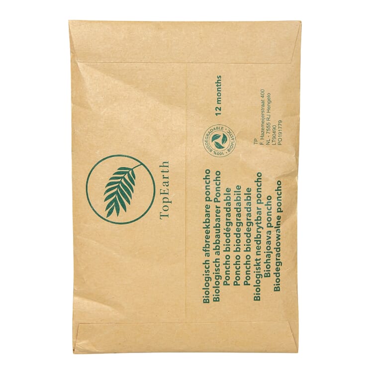 Biologisch abbaubarer Regenponcho