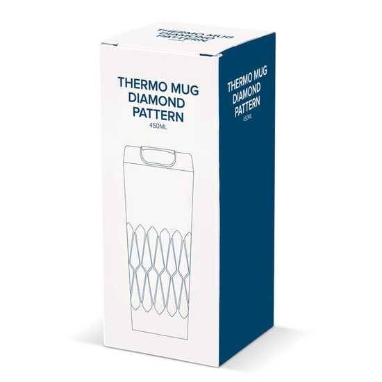 Isolierbecher Diamantenmuster 450ml