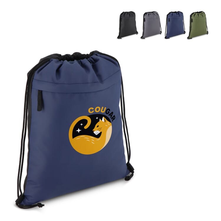PU-beschichtete R-PET 600D Kordeltasche 33 x 42 cm