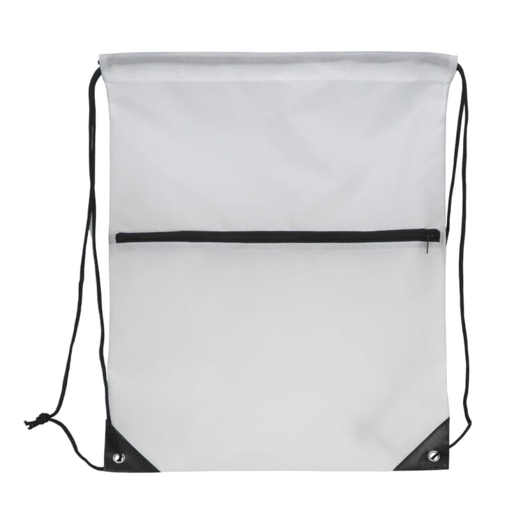Kordelzugtasche 210T R-PET mit Reißverschluss
