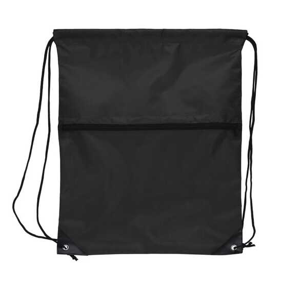 Kordelzugtasche 210T R-PET mit Reißverschluss