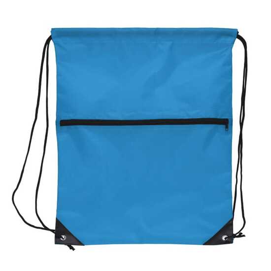 Kordelzugtasche 210T R-PET mit Reißverschluss