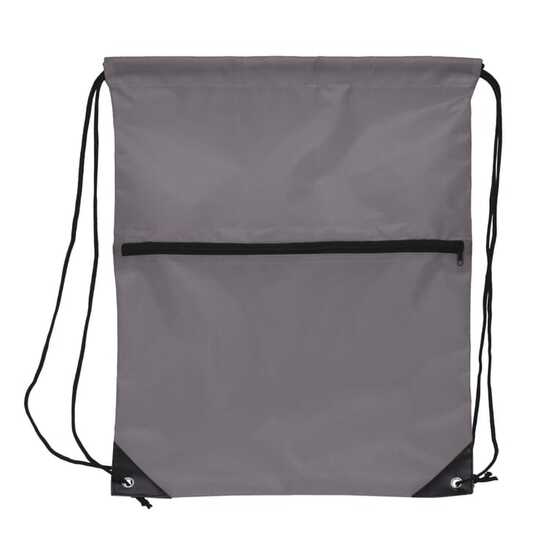 Kordelzugtasche 210T R-PET mit Reißverschluss