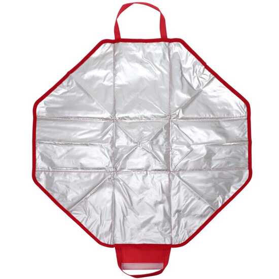 Gefaltete Kühltasche und Picknickmatte